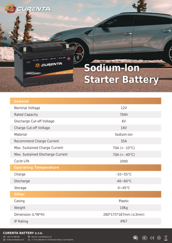 12V 70Ah Sodium ion Battery
